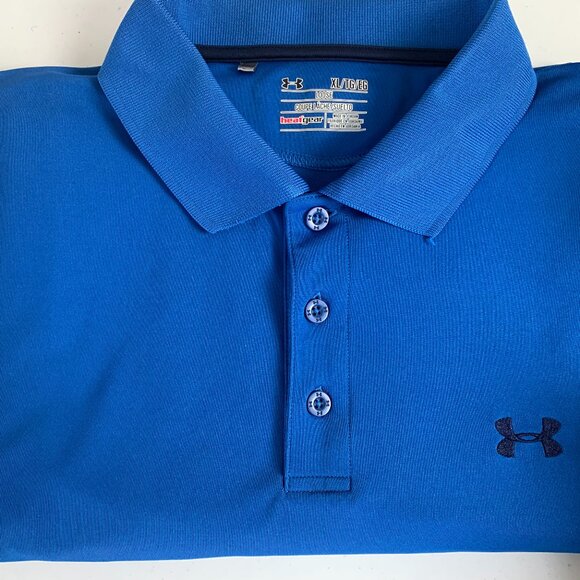Under Armour Men’s HeatGear Golf Shirt – Blue – XL - Picture 14 of 14